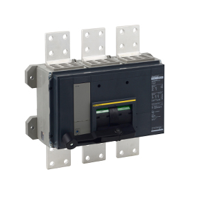 Schneider Electric Molded Case Circuit Breaker; 3-Pole; 1600A; 600VAC; 65kA @ 480VAC; Bus Bar (no lugs); UL 489
